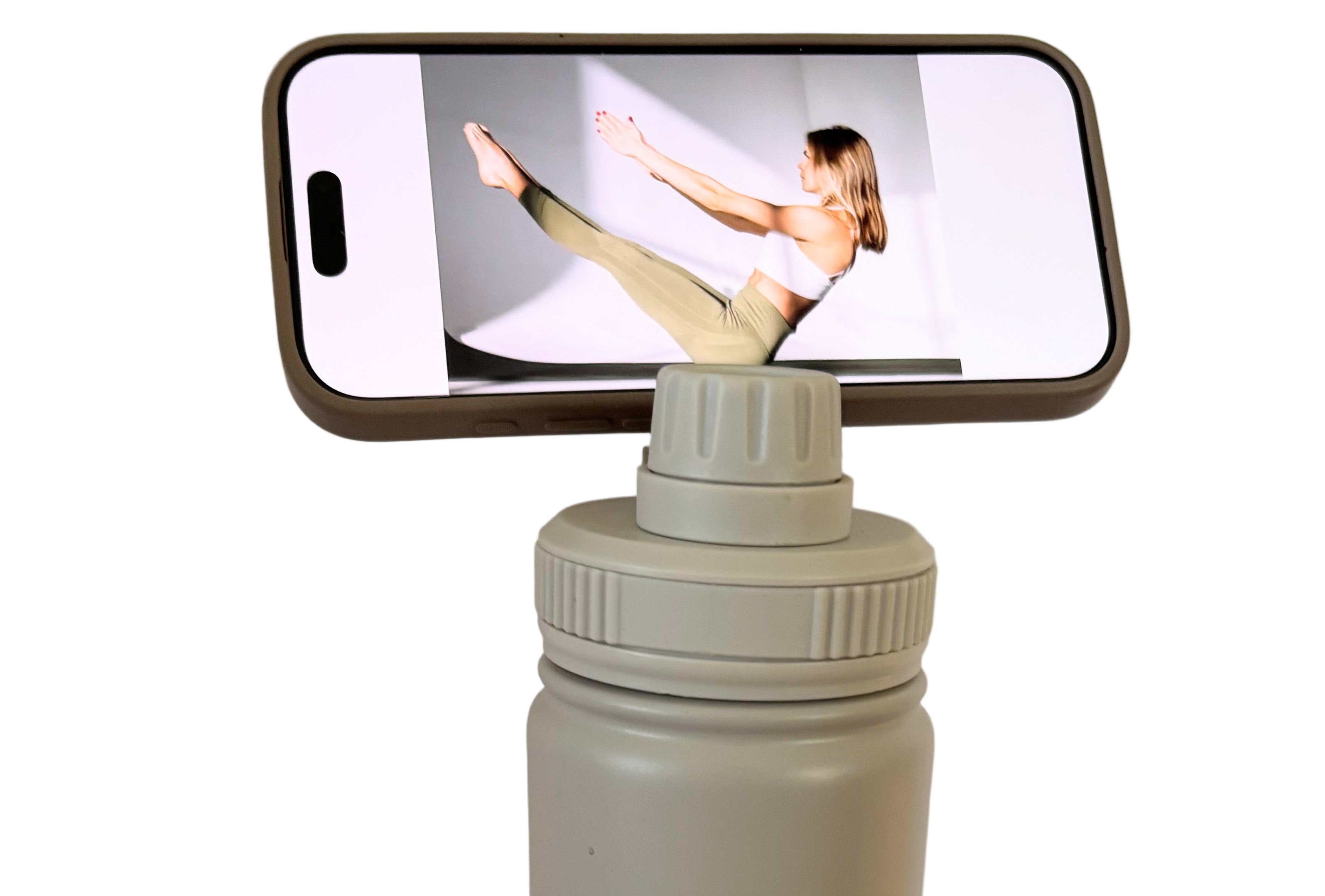 Vatnsbrúsi með magnethring fyrir síma